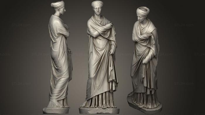 Статуи античные и исторические (Женская статуя, STKA_1396) 3D модель для ЧПУ станка